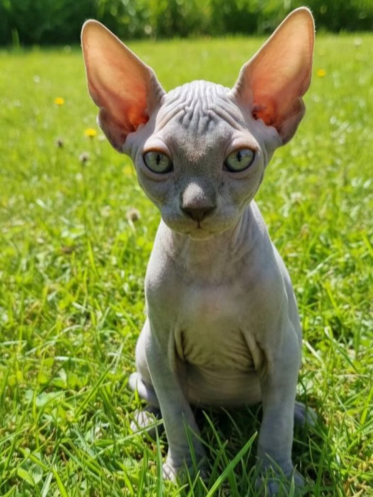 Gatito esfinge azul gatito sphynx azul